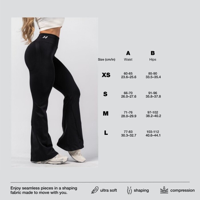 Легинсы с высокой талией и расклешенным низом Nebbia Flow Seamless, темно-коричневые (498)