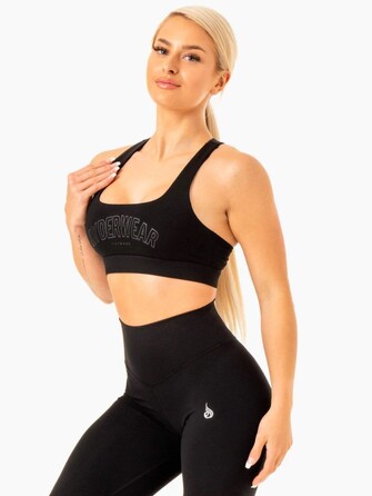Топ Knockout Racer Back Sports Bra - Black