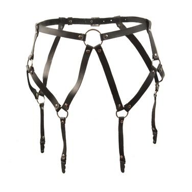 Пояс для чулок 'модель S6' экокожа, черный