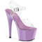 Босоніжки Pleaser Adore-708 на підборах 7 дюймів, босоніжки з ремінцем на щиколотці 2 3/4 дюйма, прозорі/лавандові