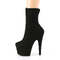 Чоботи Pleaser Adore-1042 на підборах 7 дюймів, ботильйони до щиколотки 2 3/4 дюйма, внутрішня блискавка, чорні замшеві