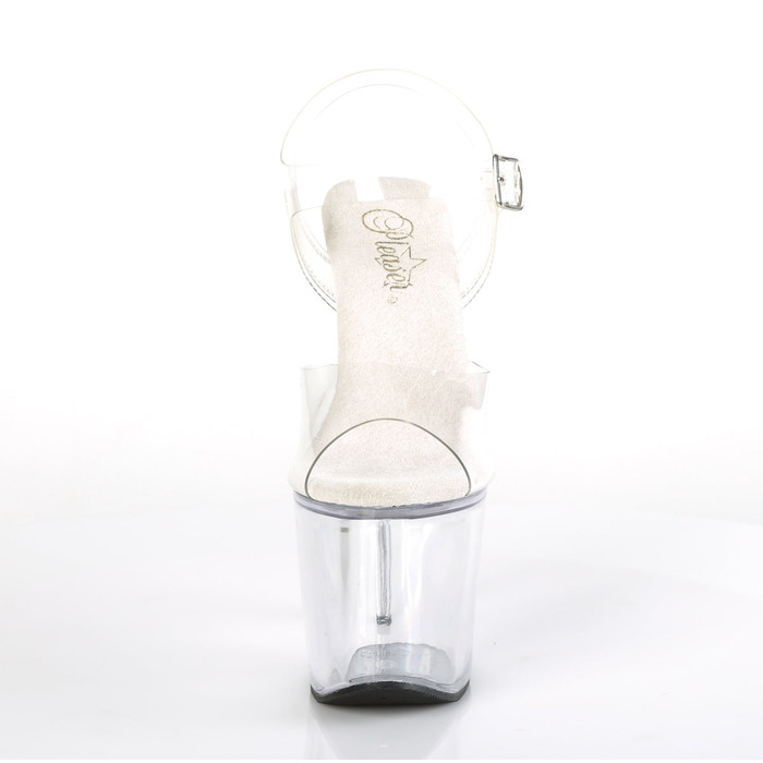 Босоніжки Radiant-708 **7-дюймовий каблук, 3 1/4-дюймовий ремінець на щиколотці PF, прозорі