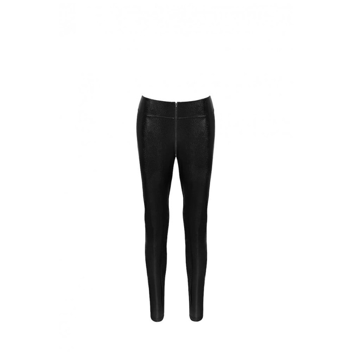 Леггинсы сексуальные со змеиным принтом L F274 Noir Handmade, черные