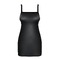 Платье винил Obsessive Leatheria chemise & thong, в комплекте стринги, черный, S/M