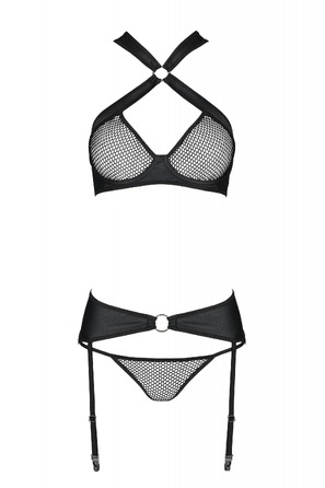 Комплект нижнего белья в сеточку AMANDA SET black S/M - Passion