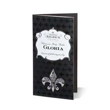 Украшения со стразами для груди Gloria Petits Joujoux, розово-черные