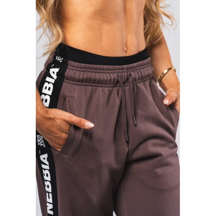 Штани Nebbia Straight Leg Sweatpants URBAN Dark Brown 490