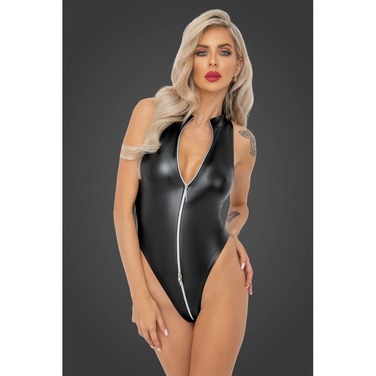 Боди L F294 Noir Handmade, с молнией, черное