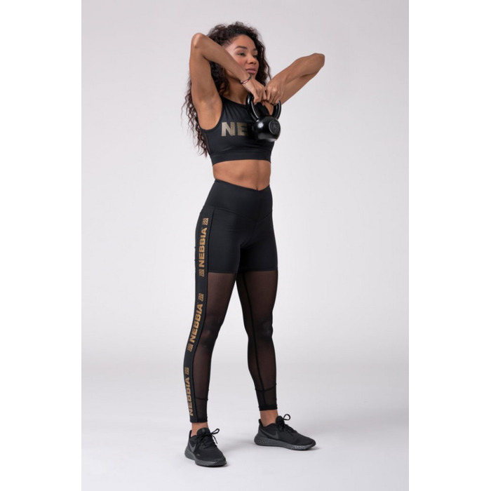 Легінси Nebbia Gold Mesh Leggings 829 Black