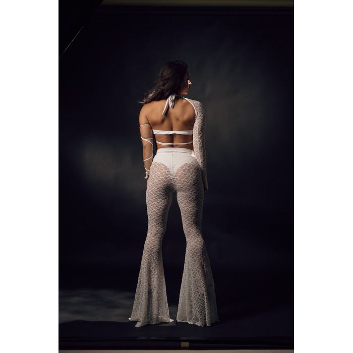 SILHOUETTE PANTS White Lace mesh_ біла сітка з мереживом
