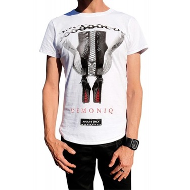 Мужская футболка с принтом Demoniq TSHRB002 белая, M