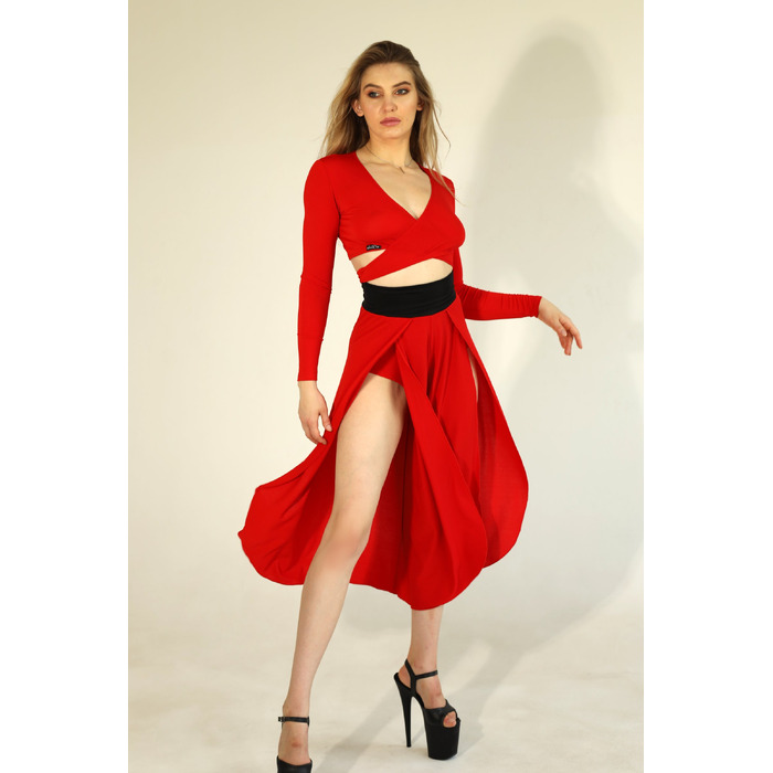 FLY CULOTTES — Повітряні Кюлоти Для Pole Dance, Contemporary Та Сценічних Виступів - червоний