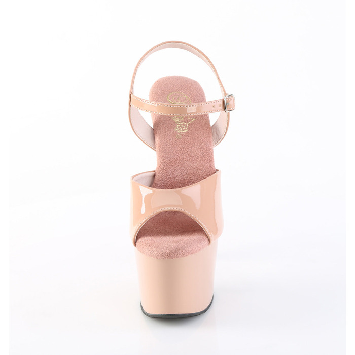 Босоніжки Adore-709 на підборах 7 дюймів, босоніжки з ремінцем на щиколотці 2 3/4 дюйма, рум'яні