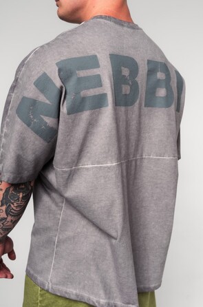 Футболка Nebbia Washed-off Oversized Heavyweight Cotton T-shirt NO SHORTCUTS Light Grey 369