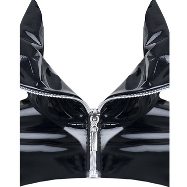 Мужской комплект для кросс-дрессинга Regnes Fetish Planet из юбки и латексной куртки, черный, S