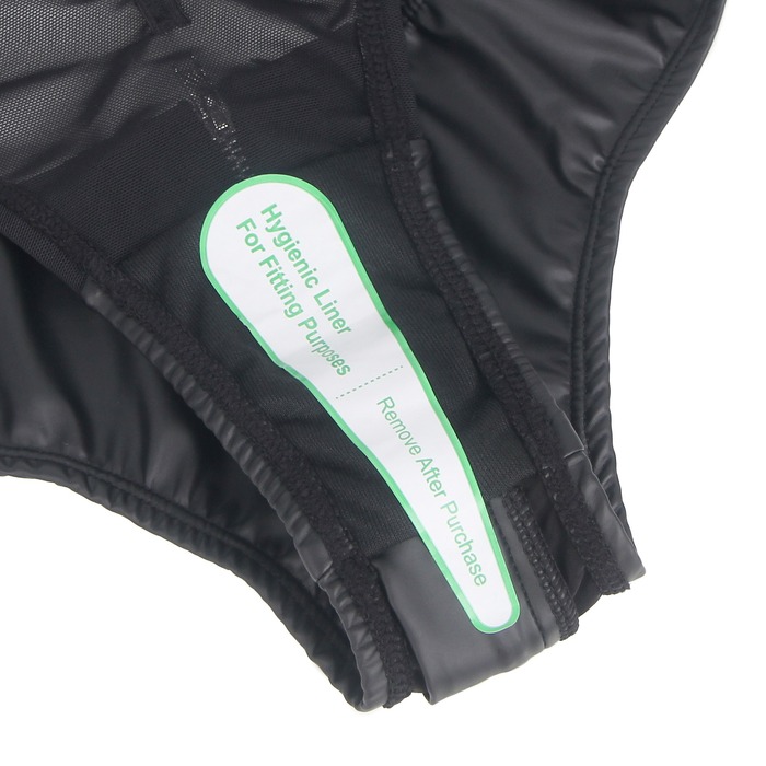 Труси на блискавці StarNight з екошкіри, чорні, S