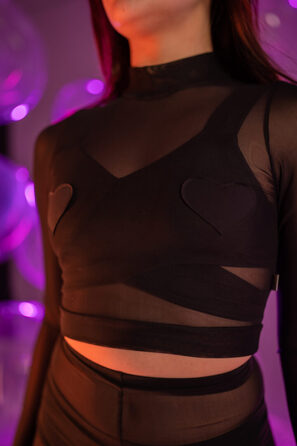 Рашгард серця з сіточки для полденс