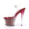 Босоножки Pleaser Sky-308G-T *Каблук 7 дюймов, ремешком на щиколотке шириной 2 3/4 дюйма, прозрачный/бордовый