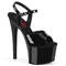 Босоніжки Pleaser Passion-709 на підборах 7 дюймів, з ремінцем на щиколотці 2 3/4 дюйма, чорні