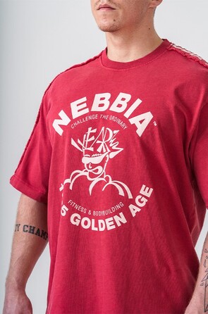 Футболка Nebbia Washed Oversized T-Shirt GOLDEN AGE Red 790