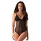 Боді із прозорої сіточки Obsessive 841-TED-1 з відкритим доступом, чорний, S/M