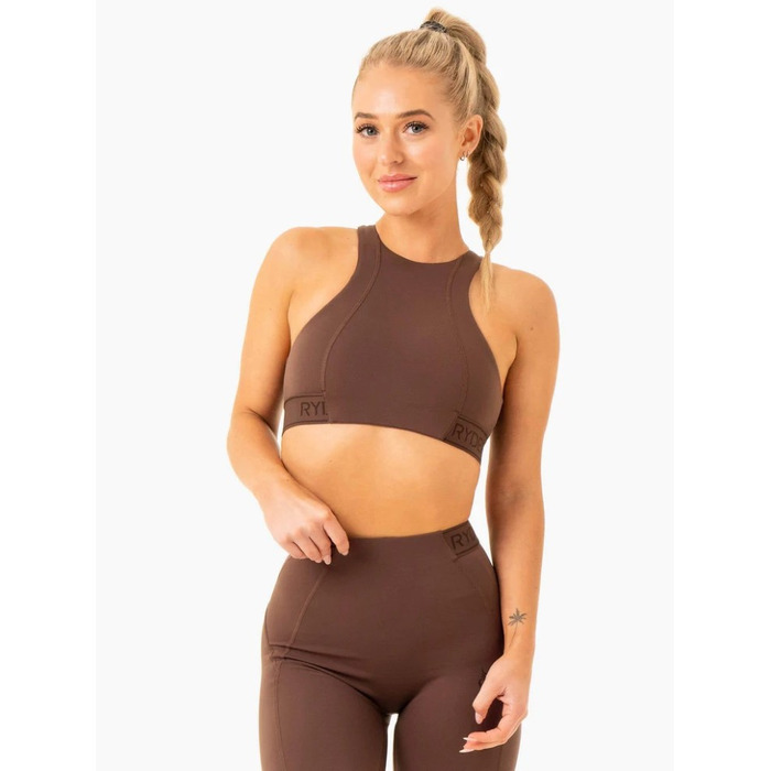Топ Level Up High Impact Sports Bra - Chocolate