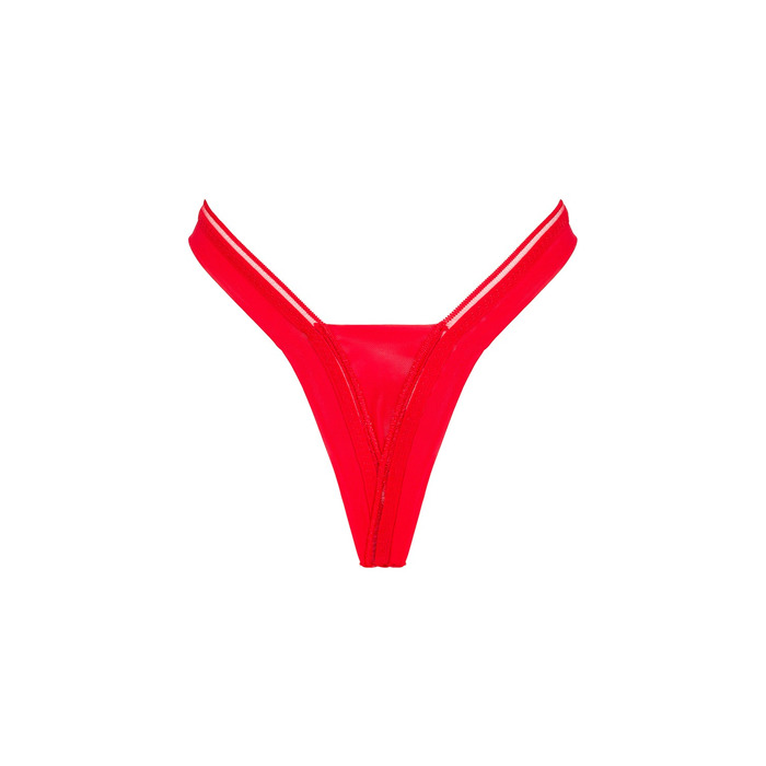 Стринги з мереживом Obsessive Larisya червоний, L/XL