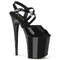 Босоножки Pleaser Flamingo-824, каблук 8 дюймов, 4-дюймовые ремни на щиколотке с перекрещивающимися ремешками, черные