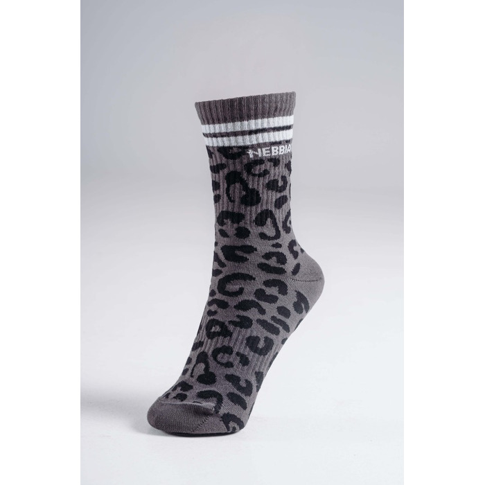Шкарпетки Nebbia Leopard Crew Socks PRIMAL Black Leopard 106