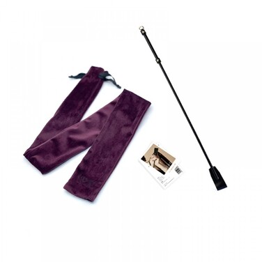 Стек кожанный с позолотой Riding Crop UPKO