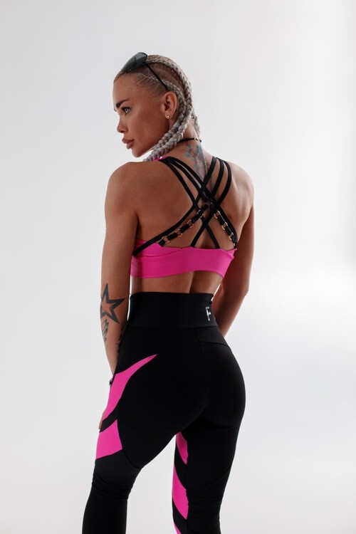 Топ FZ Pink Shiny Strappy Back Top