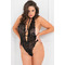 Мереживне боді з чокером FRONT Focus BLACK XL / 2XL