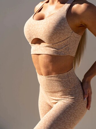 Топ Rotation Sports Bra - Sandstone Leopard