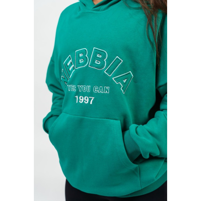 Худі Nebbia Branded Oversized Hoodie Gym Rat Green 256