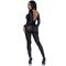 Комбінезон сексуальний Leg Avenue Sheer Rhinestone, S, зі стразами, чорний
