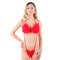 Комплект бикини-слинг 2-в-1 с перьями Dancewear Jade-02F, красный
