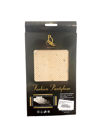 Колготки у сітку зі стразами Star Night тілесні, XS-L