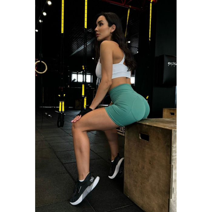 Велосипедки High Waisted Biker Shorts ELITE Green 467