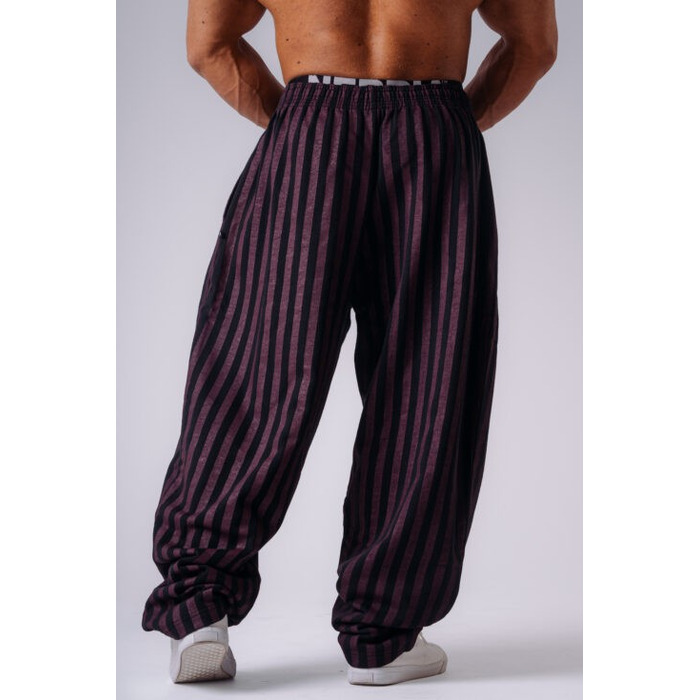 Штани NEBBIA x Olympia Pinstripe Sweatpants Black/Purple 956
