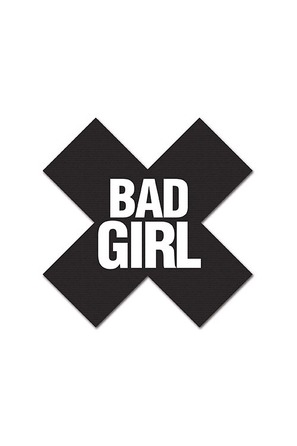 Пестиси Peekaboos 2 пари з написом 'Bad Girl' чорний-рожевий