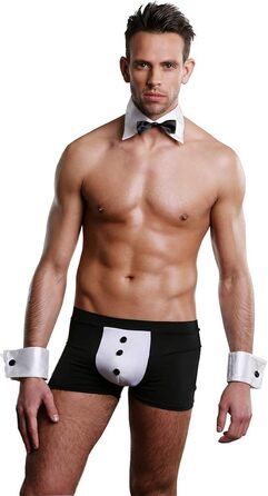 Комплект Офіціант Sunspice боксери, метелик, манжети, чорно білий, O/S