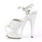 Босоніжки Pleaser Adore-709-2G на підборах 7 дюймів, 2 3/4 дюйма з ремінцем на щиколотці, з блискітками та блискітками, сріблясті