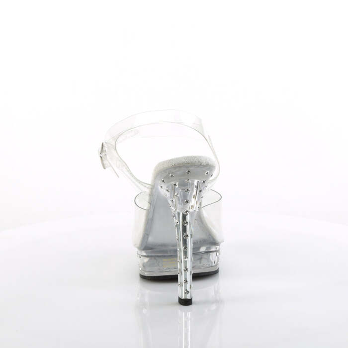 Босоножки Majesty-508SDT, каблук 5 дюймов, ремешок на щиколотке 7/8 дюйма, прозрачные