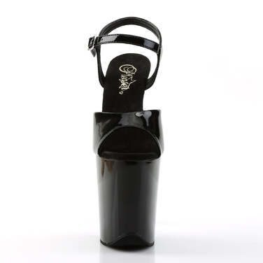Босоножки Flamingo-809, каблук 8 дюймов, платформа, ремешок на щиколотке, чёрные