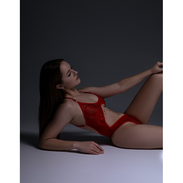 Боді Venus Iconic NAKED EDEN зі стразами для виступів та фотосесій