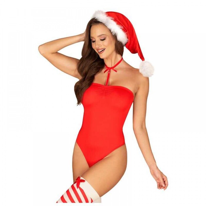 Новогодний костюм Obsessive Kissmas teddy Red L\XL