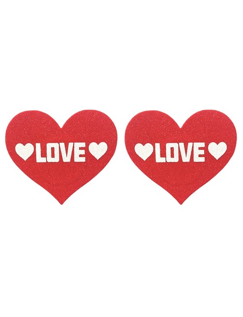 Пестисы для сосков Star Night в форме сердца, красный