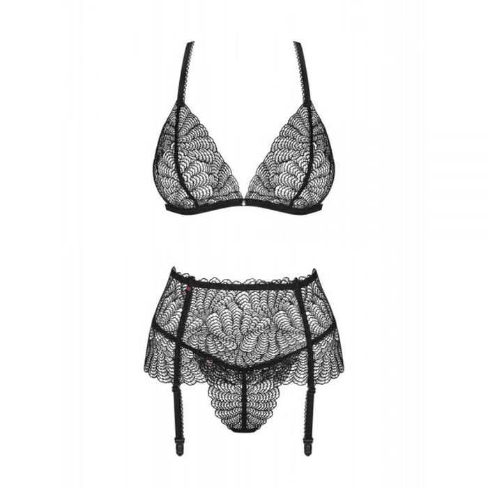 Комплект Obsessive Chiccanta 3 pcs set black S/M