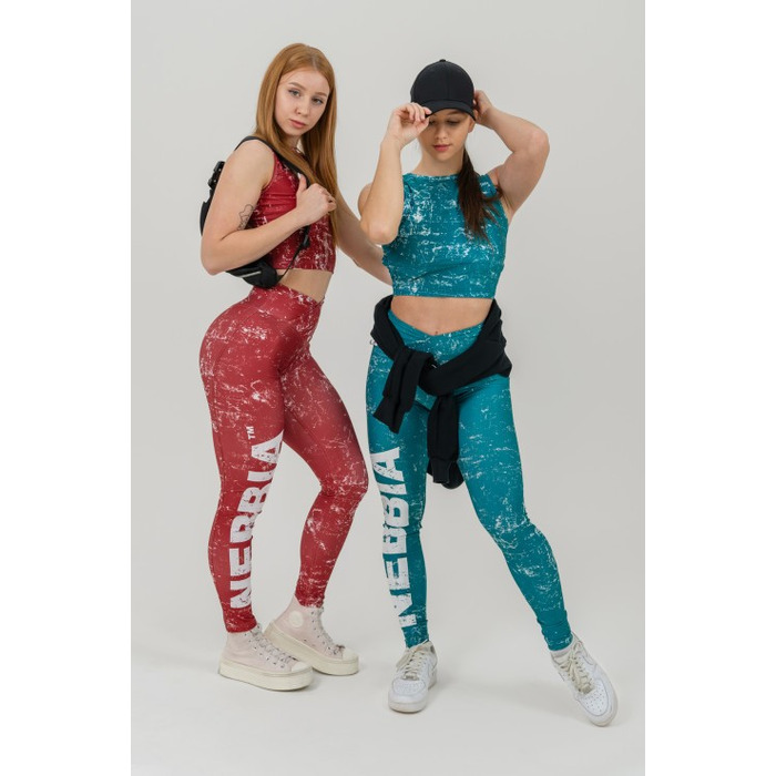 Топ Nebbia Crop tank top ROUGH GIRL Green 617