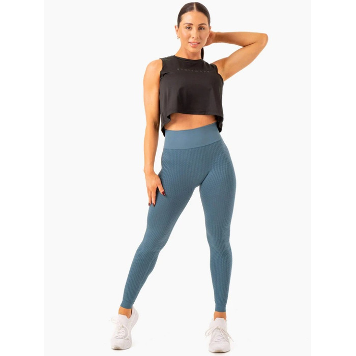 Леггинсы Honeycomb Scrunch Seamless Leggings - Steel Blue